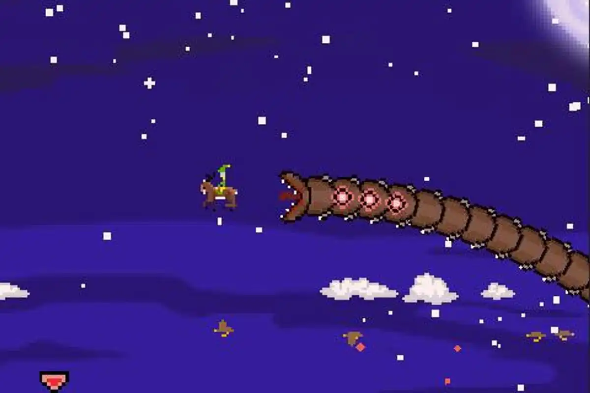 Play Super Mega Worm Vs Santa 2
