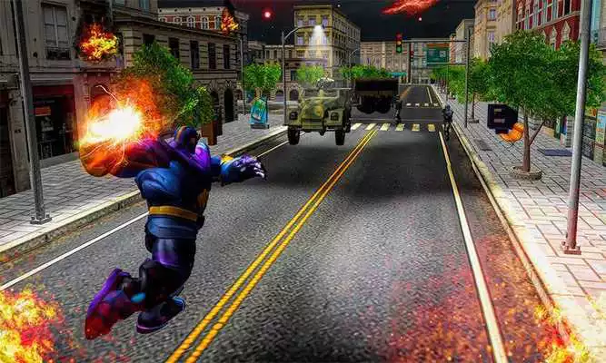 Play Super Monster Thanos Battle - City Fighting Game