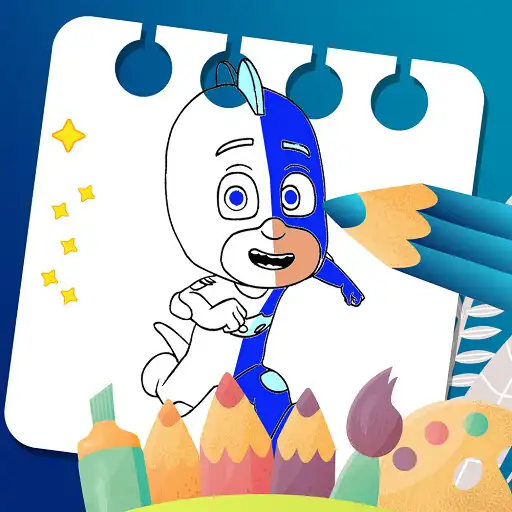 Play Super Pj  heroes coloring mask APK