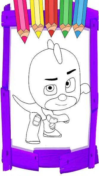 Play Super Pj  heroes coloring mask as an online game Super Pj  heroes coloring mask with UptoPlay