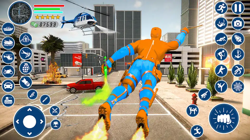 Play Super Rope Hero Game as an online game Super Rope Hero Game with UptoPlay