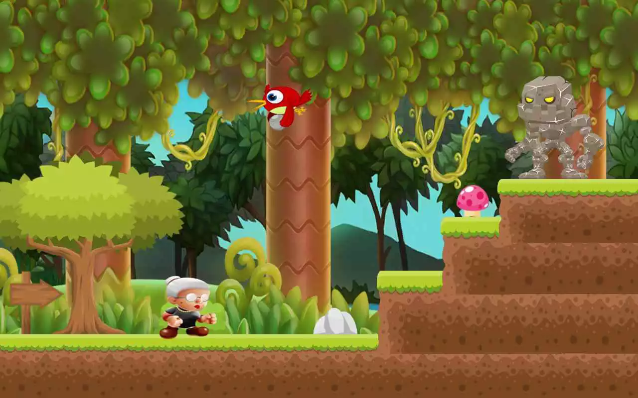 Play Super Runner Angry Granma
