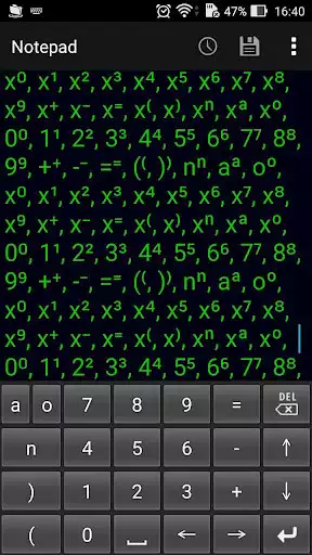 Play Superscript numeric keypad as an online game Superscript numeric keypad with UptoPlay