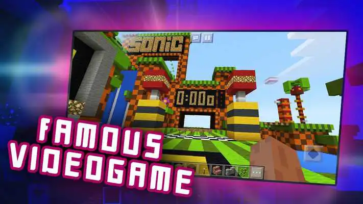 Play Super Sonic Parkour Race Mini-game. Map for MCPE