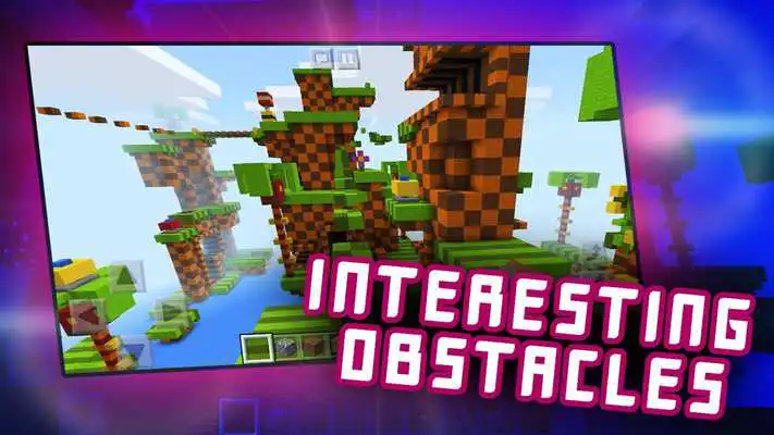 Play Super Sonic Parkour Race Mini-game. Map for MCPE