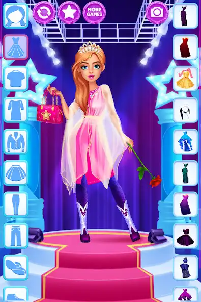 Play Superstar Dress Up Girls Games as an online game Superstar Dress Up Girls Games with UptoPlay