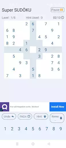 Play Super Sudoku as an online game Super Sudoku with UptoPlay