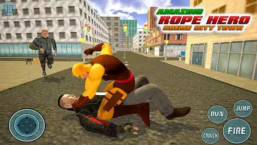 Play Super Vice Town Rope Hero: Crime Simulator as an online game Super Vice Town Rope Hero: Crime Simulator with UptoPlay