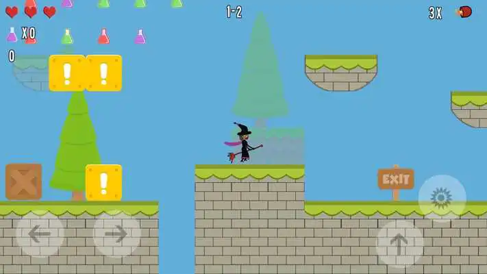 Play Super Witchs World Platform Adventure Running Game