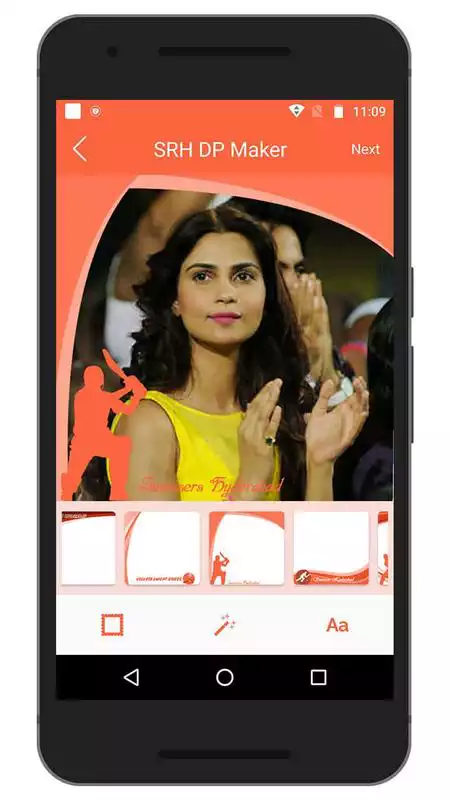 Play Support IPL SRH Team DP Maker