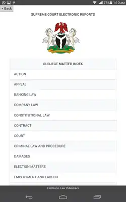 Play Supreme Court of Nigeria Electronic Reports