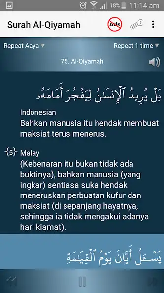 Play Surah Al-Qiyamah- سورة القيامة as an online game Surah Al-Qiyamah- سورة القيامة with UptoPlay