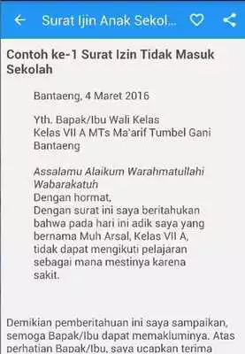 Play Surat IzinTidak Masuk Sekolah Play Surat IzinTidak Masuk Sekolah