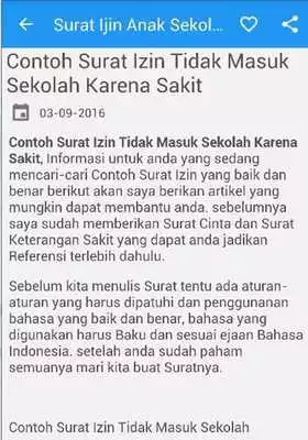 Play Surat IzinTidak Masuk Sekolah Play Surat IzinTidak Masuk Sekolah
