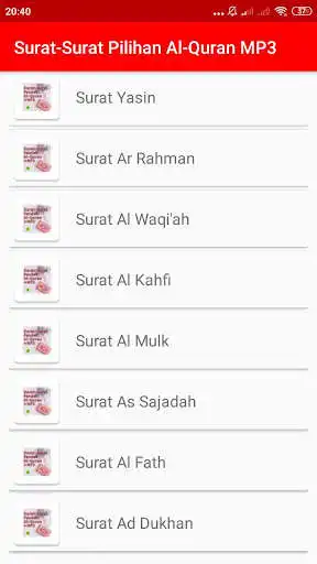Play Surat-Surat Pilihan Al-Quran MP3 + Terjemah as an online game Surat-Surat Pilihan Al-Quran MP3 + Terjemah with UptoPlay