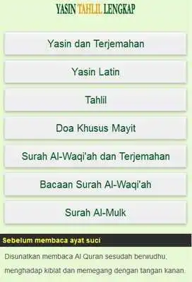 Play Surat Yasin Tahlil Terjemahan as an online game online Surat Yasin Tahlil Terjemahan with UptoPlay Play Surat Yasin Tahlil Terjemahan as an online game Surat Yasin Tahlil Terjemahan with UptoPlay