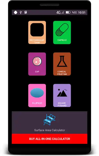 Play Surface Area Calculator as an online game Surface Area Calculator with UptoPlay
