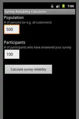 Play Survey Reliability Calculator