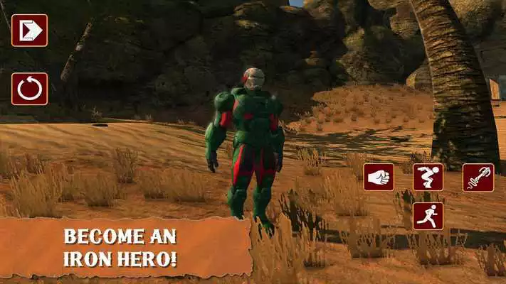 Play Survival Iron Hero in Desert