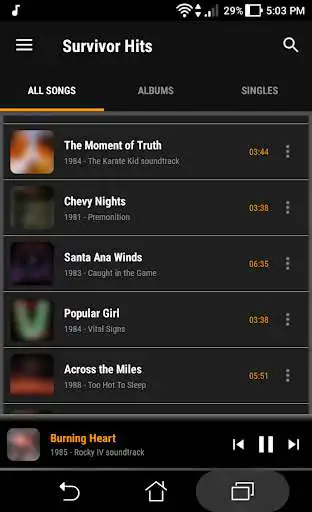 Play Survivor All Songs + Lyrics  and enjoy Survivor All Songs + Lyrics with UptoPlay