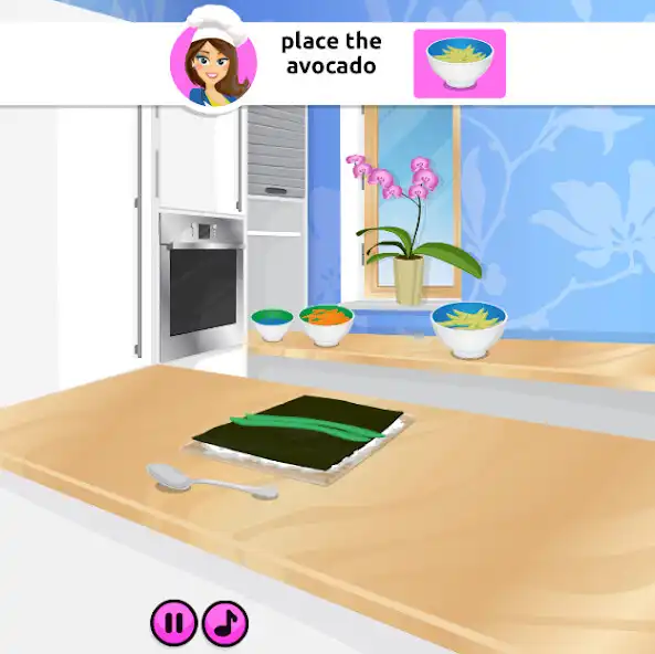 Play SUSHI ROLLS - COOKING WITH EMMA as an online game SUSHI ROLLS - COOKING WITH EMMA with UptoPlay