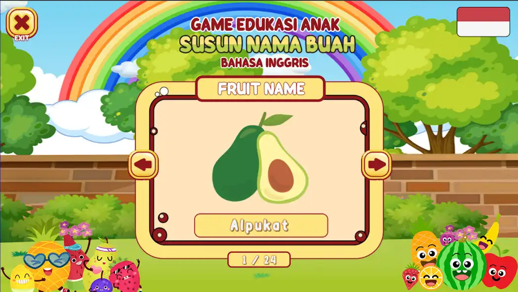 Play Susun Nama Buah Bahasa Inggris as an online game Susun Nama Buah Bahasa Inggris with UptoPlay