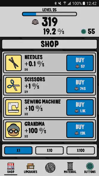 Play Sweater Knitter - CLICKER as an online game Sweater Knitter - CLICKER with UptoPlay