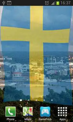 Play Sweden Flag Live Wallpaper