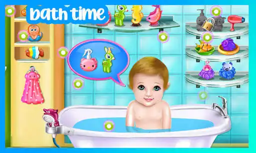 Play Sweet Baby Bathing as an online game Sweet Baby Bathing with UptoPlay