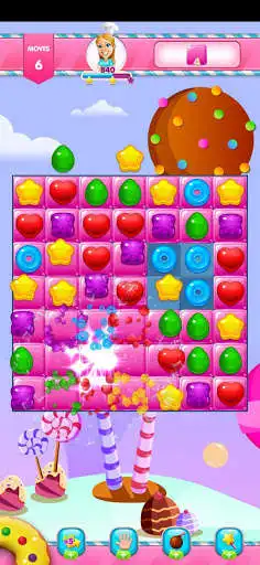 Play Sweet Candy Match 2021 as an online game Sweet Candy Match 2021 with UptoPlay