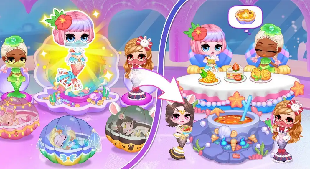 Play Sweet Dolls：Mermaid Princess as an online game Sweet Dolls：Mermaid Princess with UptoPlay