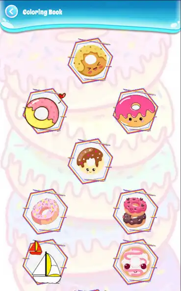 Play sweet donut coloring game as an online game sweet donut coloring game with UptoPlay