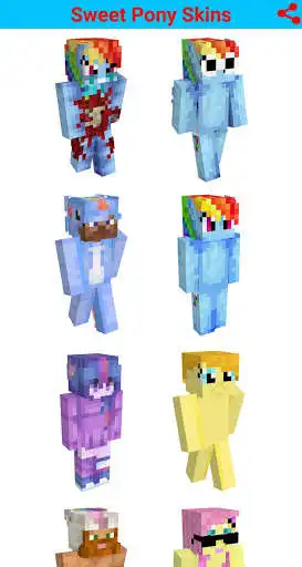 Play Sweet Pony Skins For Minecraft as an online game Sweet Pony Skins For Minecraft with UptoPlay