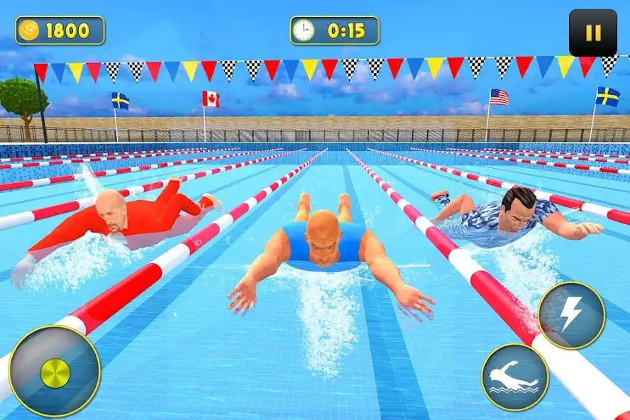 Play Swimming Pool Rush Water Race as an online game Swimming Pool Rush Water Race with UptoPlay