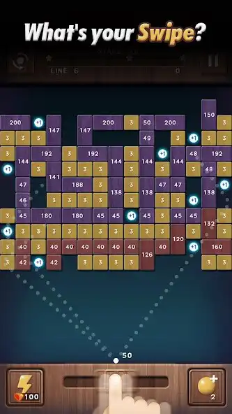 Play Swipe Brick Breaker: The Blast as an online game Swipe Brick Breaker: The Blast with UptoPlay