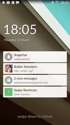 Play Swipe Shortcuts Lock Screen