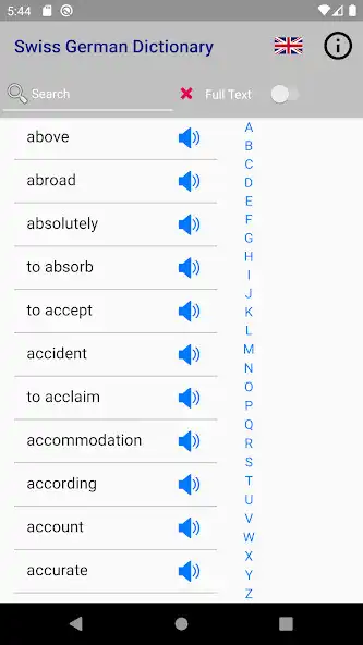 Play Swiss-German English Dict.  and enjoy Swiss-German English Dict. with UptoPlay
