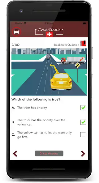 Play Swiss Theorie - Driving permit exam as an online game Swiss Theorie - Driving permit exam with UptoPlay