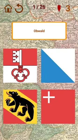 Play Switzerland: Cantons  regions as an online game Switzerland: Cantons  regions with UptoPlay