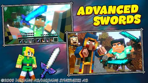 Play Swords Craft Mod for MCPE as an online game Swords Craft Mod for MCPE with UptoPlay