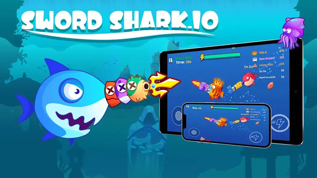 Play Sword Shark.io - Hungry Shark  and enjoy Sword Shark.io - Hungry Shark with UptoPlay