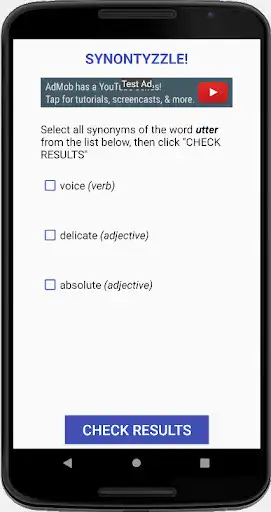 Play Synontyzzle! (English language synonym quiz)  and enjoy Synontyzzle! (English language synonym quiz) with UptoPlay