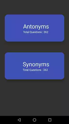 Play Synonyms - Antonyms Vocabulary - Quiz Application as an online game Synonyms - Antonyms Vocabulary - Quiz Application with UptoPlay