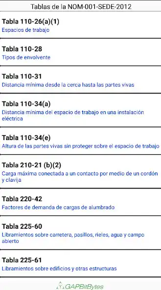 Play Tablas de la NOM-001-SEDE-2012 as an online game Tablas de la NOM-001-SEDE-2012 with UptoPlay