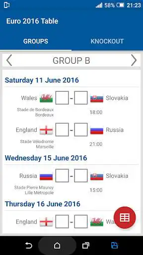 Play Table for Euro 2016  and enjoy Table for Euro 2016 with UptoPlay