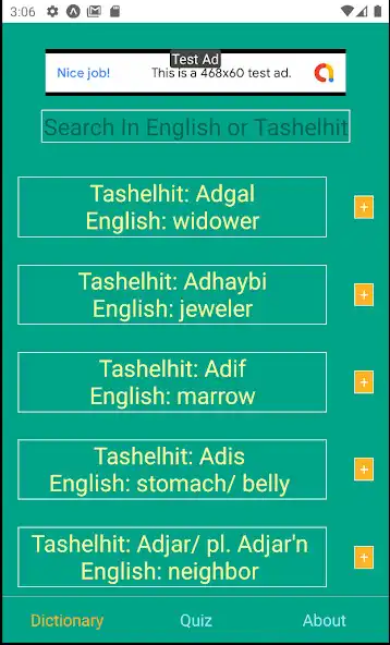 Play Tachelhit-English Dictionary  and enjoy Tachelhit-English Dictionary with UptoPlay