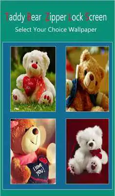 Play Taddy Bear Zipper Lock Screen