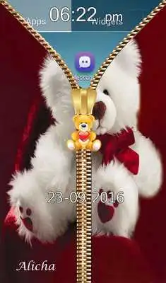 Play Taddy Bear Zipper Lock Screen