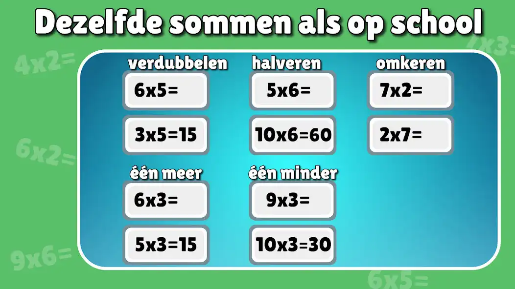 Play Tafels oefenen - leren rekenen  and enjoy Tafels oefenen - leren rekenen with UptoPlay