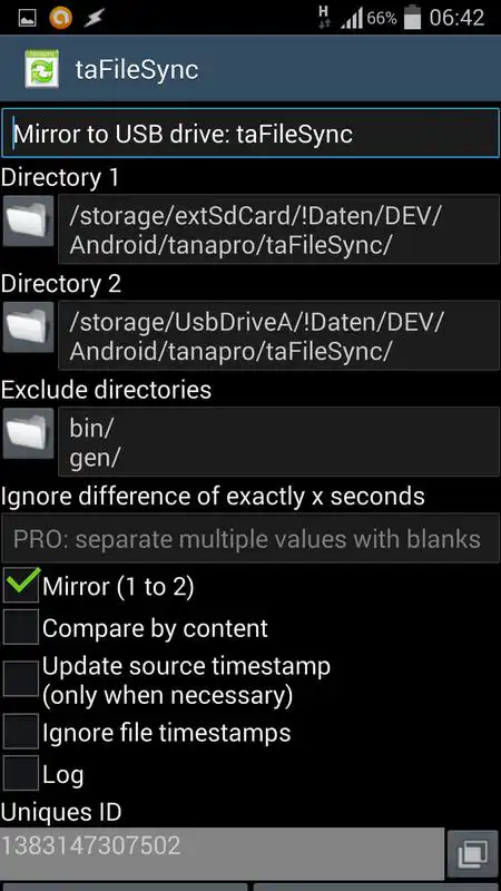 Play taFileSync